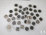 Roll $10 Assorted State BU Quarters Each in Own Plastic Holder