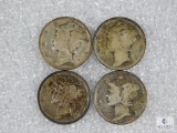 Mercury Dimes G-Fines 1916, 1926, 1928, 1929