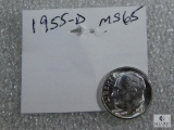 1955-D Roosevelt Dime MS 65