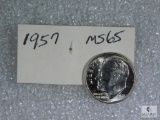 1957 Roosevelt Dime MS 65