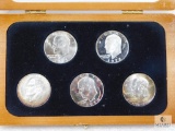 Silver Proof & BU Ike Dollar Set 1971-S Proof, 1972-S Deep Cameo Proof, 1973-S BU, 1974-S Cameo