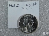 1961-D MS60 Washington Quarter