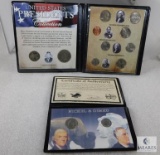 2 President Coin Sets with BU & Proof Coins