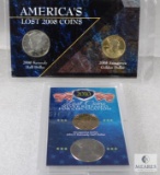 2 Coin Sets: 2008 BU Kennedy Half & Sacagawea Dollar and 2010 Kennedy and Sacagawea