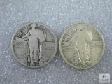 1926 & 19927 Standing Liberty Quarters