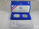 1986 Proof 2 Coin Silver Statue of Liberty Commemorative Set Dollar & Half in Mint Package