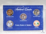 SC Quarter Collection in Display Holder - 24KT. Gold Plated, Platinum Overlay, Gold Highlighted,