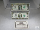 2006 $1.00 & 2003-A $2.00 Federal Reserve Notes Hologram