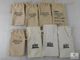 8 Medium Canvas Bags with Draw or Tie Strings