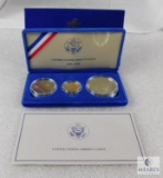 1986 3 Coin Liberty Set in Mint Package - Proof Half & Silver Dollar & Gold $5.00