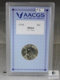 1776-1976-S Silver Kennedy Half Graded MS64 by AACGS