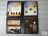 Two Nickel Sets: Last 5 Liberty Head Nickels & WWII P-D-S Silver Set in Display Folders