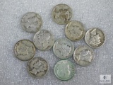 10 Miscellaneous Mercury Dimes