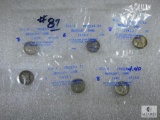 1939(XF-AU), 1939-D(VG), 1939-S(F), 1941(XF-AU), 1943-S(XF), 1920(VF) Mercury Dimes