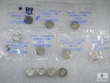 11 Miscellaneous Silver Roosevelt Dimes