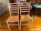 Set of Two Ladderback Chairs with Woven Seats