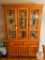 Wooden China Cabinet/Hutch - Two Glass Doors