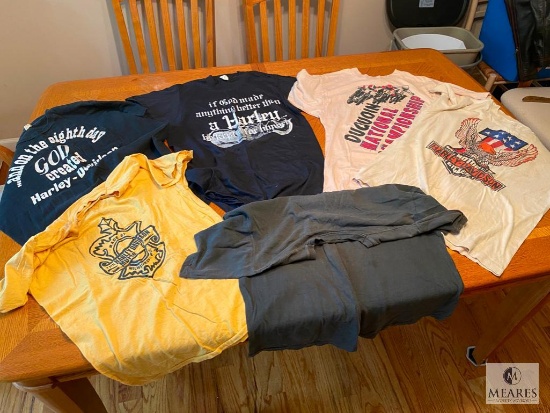 Large Lot of Vintage Motorcycle T-shirts