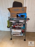Rolling Cart with Office and Art Supplies