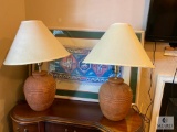 Matching Southwest-themed Lamps and Decorative Art