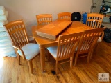 Dining Table with Six Chairs and Leaf