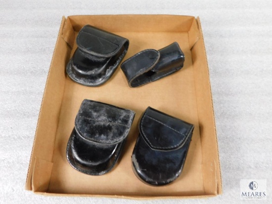 Lot 3 Patent Leather Handcuff Holsters & Mase or Multi-Tool Holster