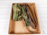 Lot of 4 Assorted Vintage Long Gun Slings - Leather and Canvas Style
