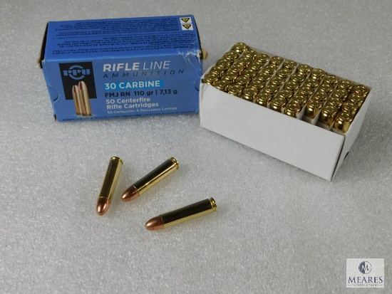 50 Rounds Prvi Partizan .30 Carbine Ammo. 110 Grain FMJ