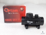 New Optima 30mm Red Dot With Adjustable Brightness And Weaver Mount. Great For Rifle, Pistol Or