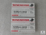 40 Rounds Winchester 5.56 Ammo. M193 55 Grain FMJ