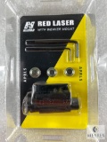 New NcStar red Laser Sight With Weaver Mount. Great For Pistol Or Rifle With Rail Mount.
