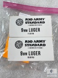 100 Rounds Red Army 9mm Ammo 115 Grain FMJ