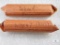 Two Rolls of Mixed Date and Mint Lincoln Wheat Cents