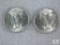 Two 1923 Peace Dollars