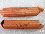 Two Rolls of Mixed Date and Mint Lincoln Wheat Cents