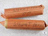 Two Rolls of Mixed Date and Mint Lincoln Wheat Cents