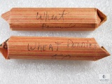 Two Rolls of Mixed Date and Mint Lincoln Wheat Cents
