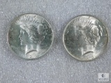 Two 1923 Peace Dollars