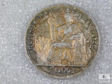 1906 FRENCH INDOCHINA 1 Piastre de Commerce
