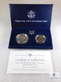 US Mint 1991-1995 World War II 50th Anniversary Two-Coin UNC Set