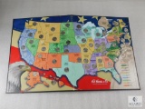 Complete US Statehood Quarter Collector Map