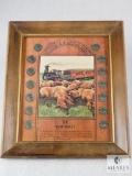 Buffalo Nickel Framed Display with 14 Coins
