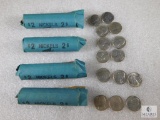 Four Rolls of Mixed Date and Mint Jefferson Nickels