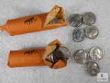 Two Rolls of Mixed Date and Mint Washington Quarters