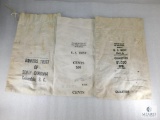 Three Used Bank and US Mint Cloth Bags