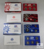 US Mint 1999 Silver Proof and Proof Coin Sets