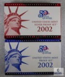 US Mint 2002 Silver Proof and Proof Coin Sets