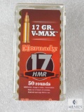 50 Rounds Hornady 17 HMR 17 Grain V-Max Ammo