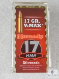 50 Rounds Hornady 17 HMR 17 Grain V-Max Ammo