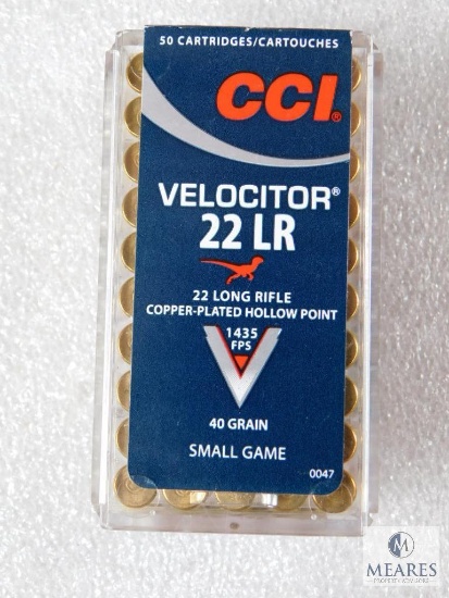 50 Cartridges Velocitor 22LR Copper-Plated Hollow Point 40 Grain